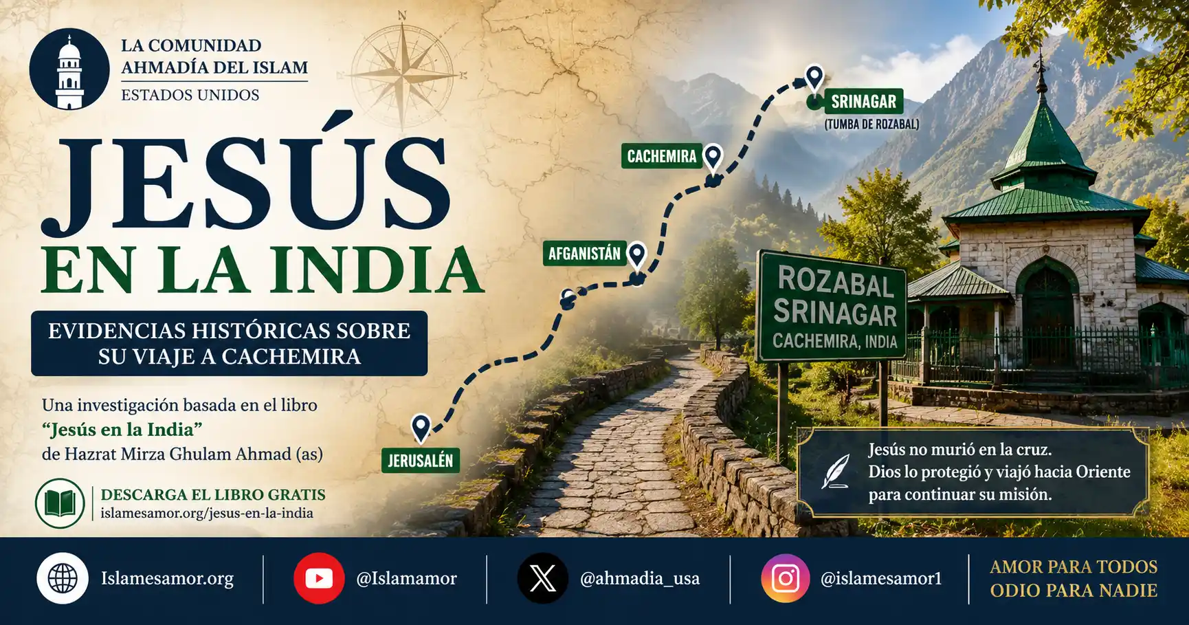Jesús en la India y la tumba de Rozabal en Srinagar Cachemira