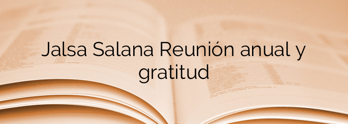 Jalsa Salana Reunión anual y gratitud